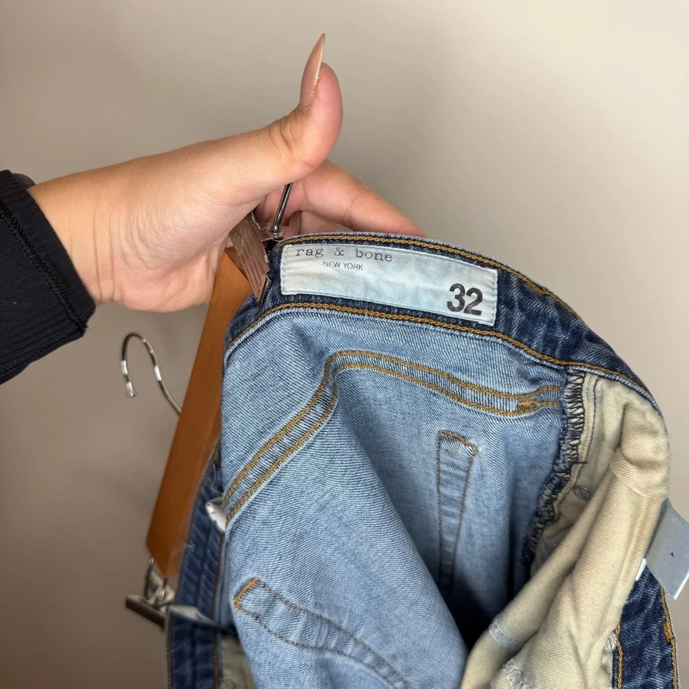 Rag & Bone Dre Low Rise Slim Boyfriend Jeans Size 32 - Picture 5 of 6